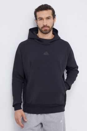 adidas bluză Z.N.E bărbați, culoarea negru, cu glugă, uni IN5115