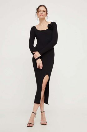 Answear Lab rochie culoarea negru, midi, mulata