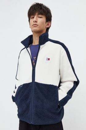 Tommy Jeans bluză bărbați, culoarea bleumarin, uni DM0DM17885