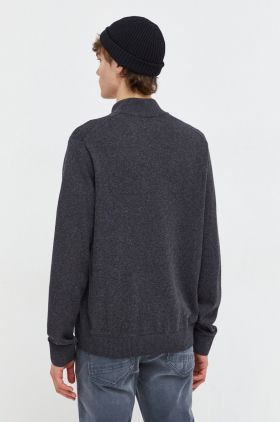 Abercrombie & Fitch pulover din amestec de lana barbati, culoarea gri, light, cu turtleneck