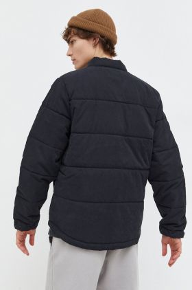 Abercrombie & Fitch geaca barbati, culoarea negru, de tranzitie, oversize