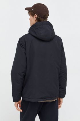 Hollister Co. geaca barbati, culoarea negru, de iarna