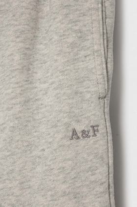 Abercrombie & Fitch pantaloni de trening pentru copii culoarea gri, melanj