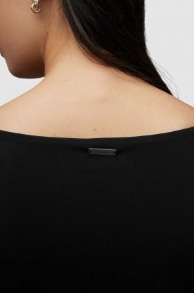 AllSaints longsleeve Katlyn femei, culoarea negru