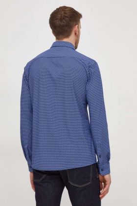 BOSS cămașă bărbați, culoarea bleumarin, cu guler clasic, slim 50508802