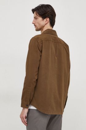 BOSS Orange cămașă din bumbac bărbați, culoarea verde, cu guler clasic, regular 50506734