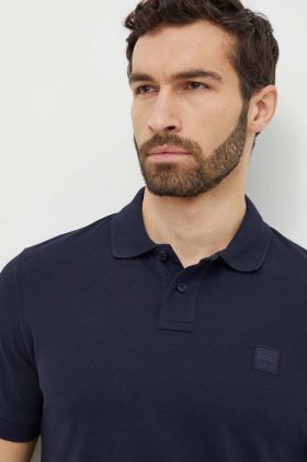 BOSS Orange tricou polo bărbați, culoarea bleumarin, uni 50507803