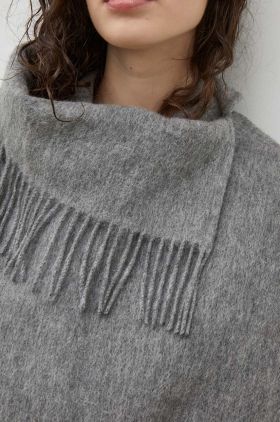 By Malene Birger poncho de lana culoarea gri