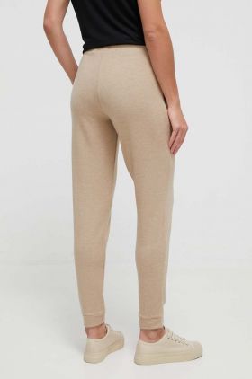 BOSS pantaloni de trening culoarea bej, melanj 50515546