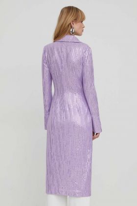 Stine Goya rochie culoarea violet, midi, mulată SG5709