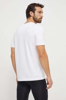 BOSS Green tricou bărbați, culoarea alb, cu imprimeu 50506363