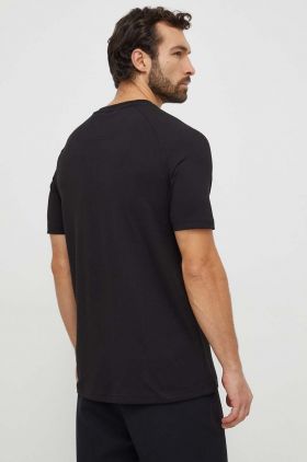 BOSS Green tricou din bumbac bărbați, culoarea negru, cu imprimeu 50514527