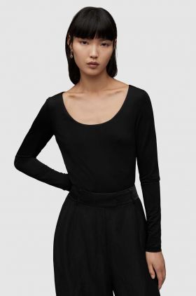 AllSaints longsleeve Katlyn femei, culoarea negru