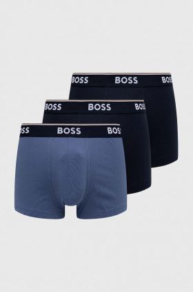 BOSS boxeri 3-pack bărbați, culoarea bleumarin 50508985