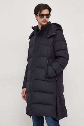 BOSS geaca de puf barbati, culoarea negru, de iarna
