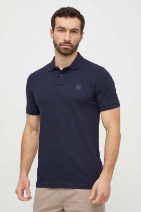 BOSS Orange tricou polo bărbați, culoarea bleumarin, uni 50507803