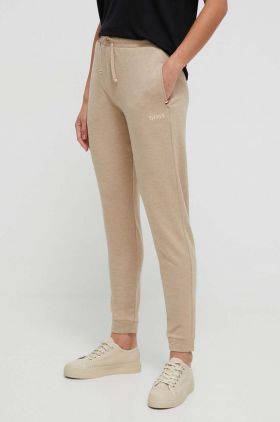 BOSS pantaloni de trening culoarea bej, melanj 50515546