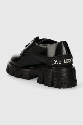 Love Moschino pantof WTASSEL50 femei, culoarea negru, cu platforma, JA10055G0HIB0000