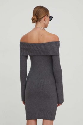 Hollister Co. rochie culoarea gri, mini, mulata