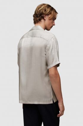 AllSaints camasa Duran barbati, culoarea gri, relaxed