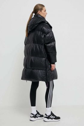 adidas Originals geacă de puf femei, culoarea negru, de iarnă, oversize IR7119