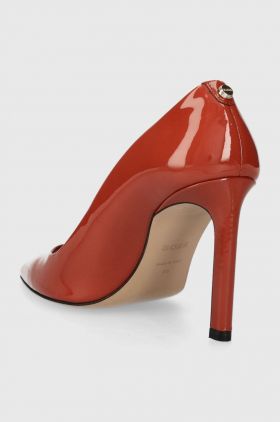 BOSS stilettos de piele Janet culoarea rosu, 50504634