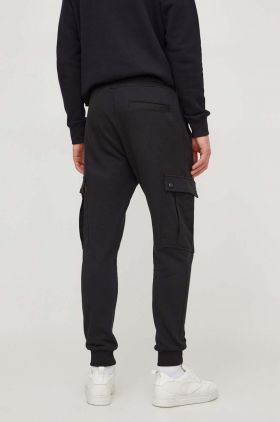 BOSS Orange pantaloni de trening din bumbac culoarea negru, cu fason cargo 50507886