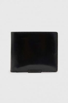 AllSaints portofel de piele Attain barbati, culoarea negru