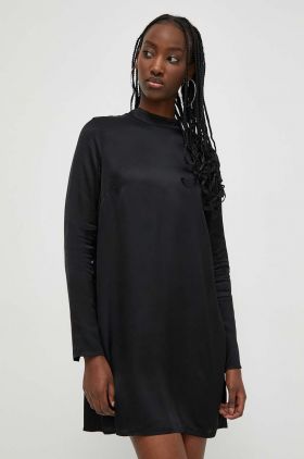 Superdry rochie culoarea negru, mini, mulata