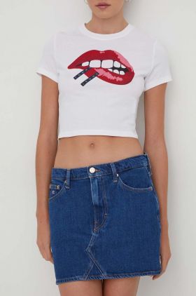 Tommy Jeans fustă din denim mini, creion DW0DW17287