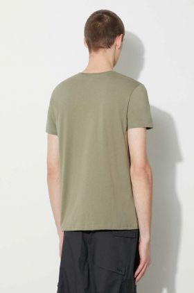 Alpha Industries tricou din bumbac Basic T Small Logo culoarea verde, uni 188505.11-green