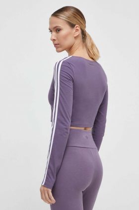 adidas Originals longsleeve femei, culoarea violet