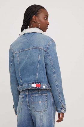 Tommy Jeans geaca jeans femei, de tranzitie