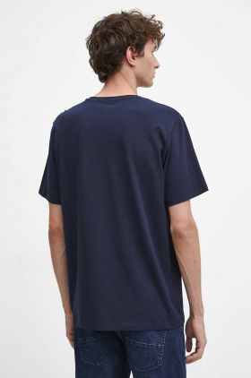 Medicine tricou din bumbac barbati, culoarea albastru marin, cu imprimeu