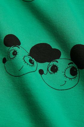 Mini Rodini longsleeve copii culoarea verde, modelator