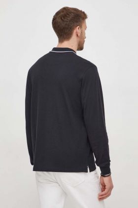 Pepe Jeans longsleeve din bumbac culoarea negru, neted