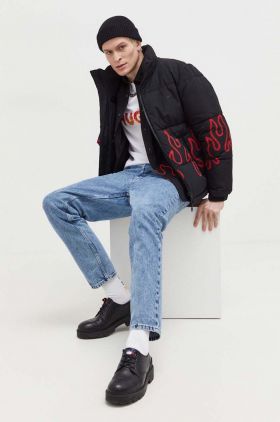HUGO cămașă bărbați, culoarea negru, cu guler clasic, regular 50508613