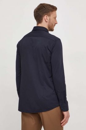 BOSS cămașă bărbați, culoarea bleumarin, cu guler clasic, slim 50490393