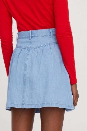 Tommy Jeans fustă din denim mini, evazați DW0DW17440