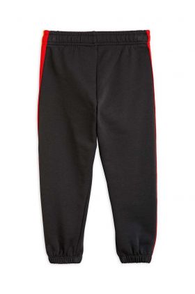 Mini Rodini pantaloni de trening din bumbac pentru copii culoarea negru