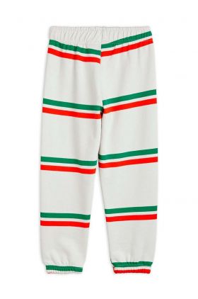 Mini Rodini pantaloni de trening din bumbac pentru copii culoarea gri, modelator