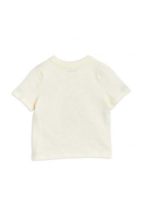 Mini Rodini tricou de bumbac pentru copii culoarea alb, cu imprimeu