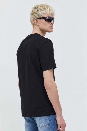 HUGO tricou din bumbac bărbați, culoarea negru, cu imprimeu 50504542