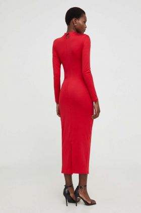 Answear Lab rochie culoarea rosu, maxi, mulata