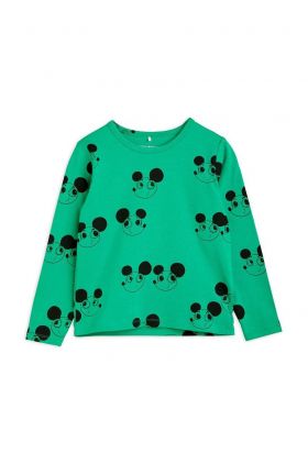 Mini Rodini longsleeve copii culoarea verde, modelator