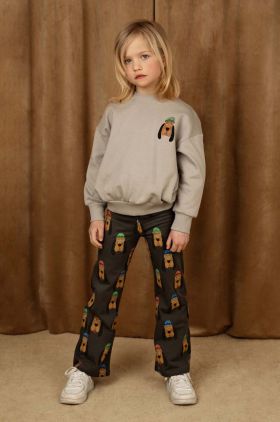 Mini Rodini pantaloni copii culoarea gri, modelator