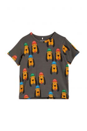 Mini Rodini tricou copii culoarea gri, modelator