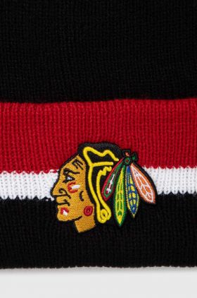 47brand caciula NHL Chicago Blackhawks culoarea negru, din tesatura neteda