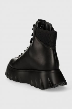 Love Moschino botine CLIMB60 femei, culoarea negru, cu platforma, JA21116G0HIA700A