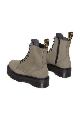 Dr. Martens bocanci de piele Jadon femei, culoarea gri, cu toc plat, DM31296059
